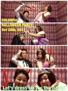 colorful Halloween party